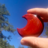 Red Jaspis Crescent Moonstones