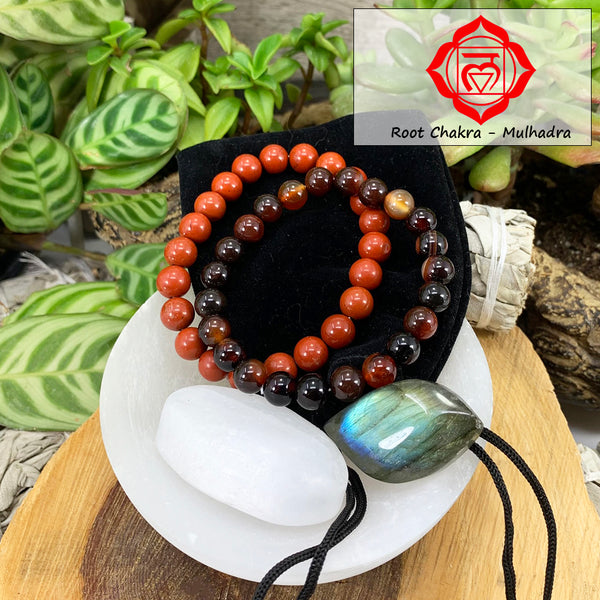 Σετ βραχιολιών Root Chakra Mala 🌈