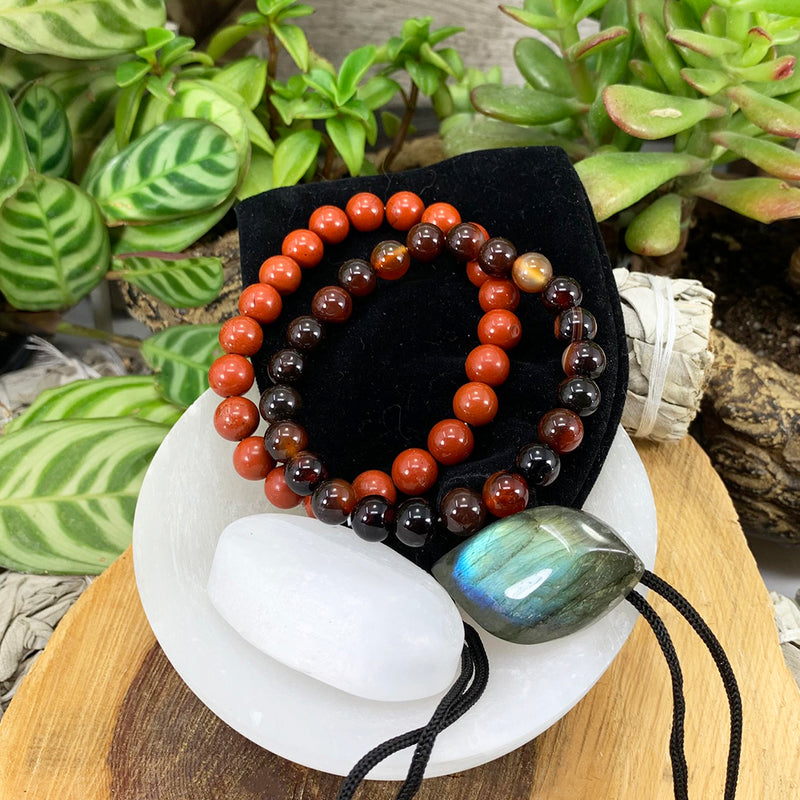 Root Chakra Mala Armband Set 🌈