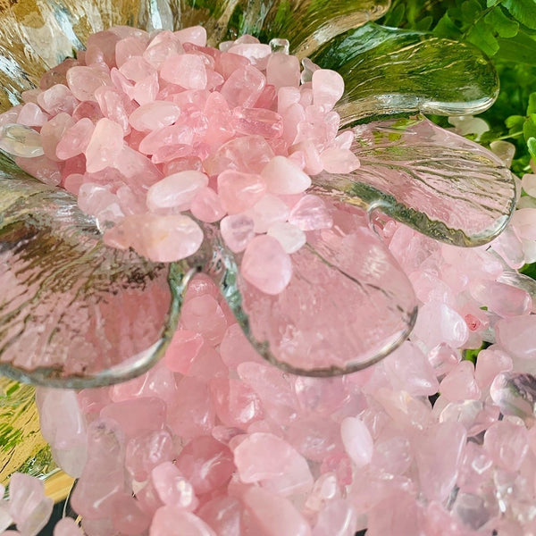 WORKING ON Rose Quartz Pebble Stones - tumbledstone