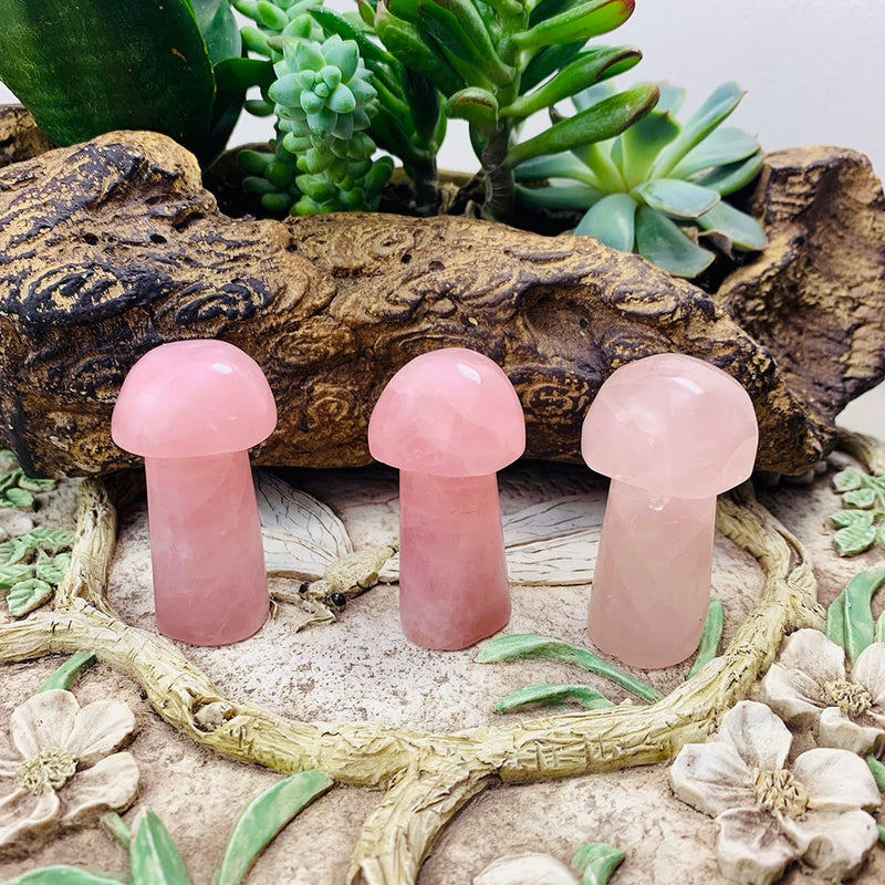 Rose Quartz Mushroom - mushroom