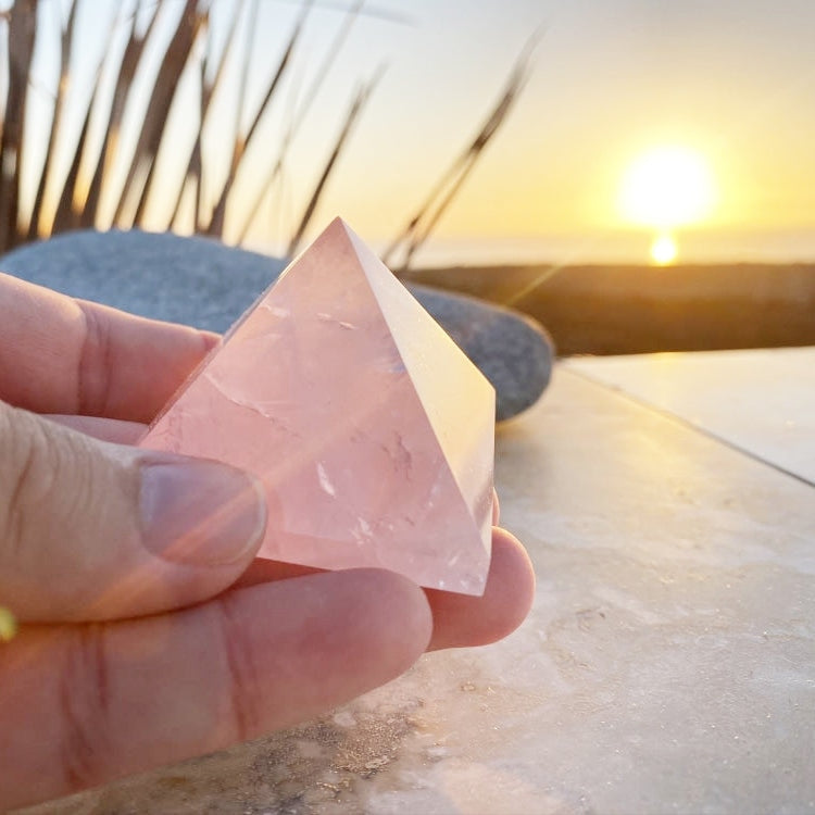 Rose Quartz Pyramid - Medium - pyramids