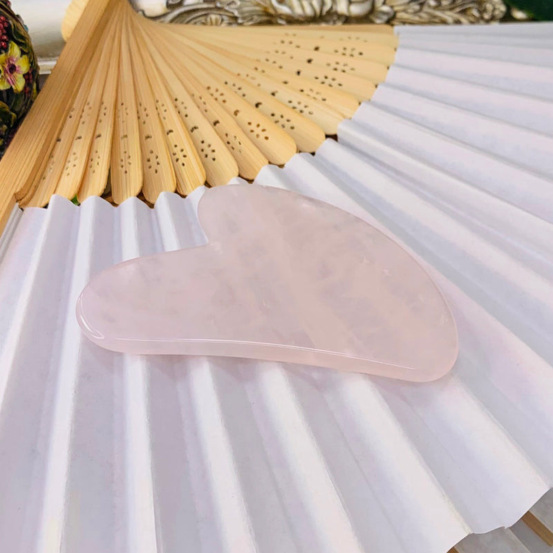 Rose Quartz Gua Sha Facial Massage Stone