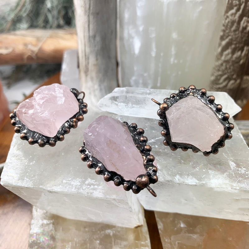 Rose Quartz Mjuklödd Hänge