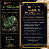 Rubi em Zoisite Palmstone