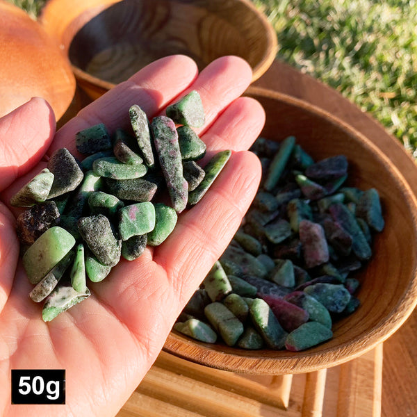 Ruby In Zoisite Mini Gemstones (50 γραμμάρια / 1,7 oz. Παρτίδα)