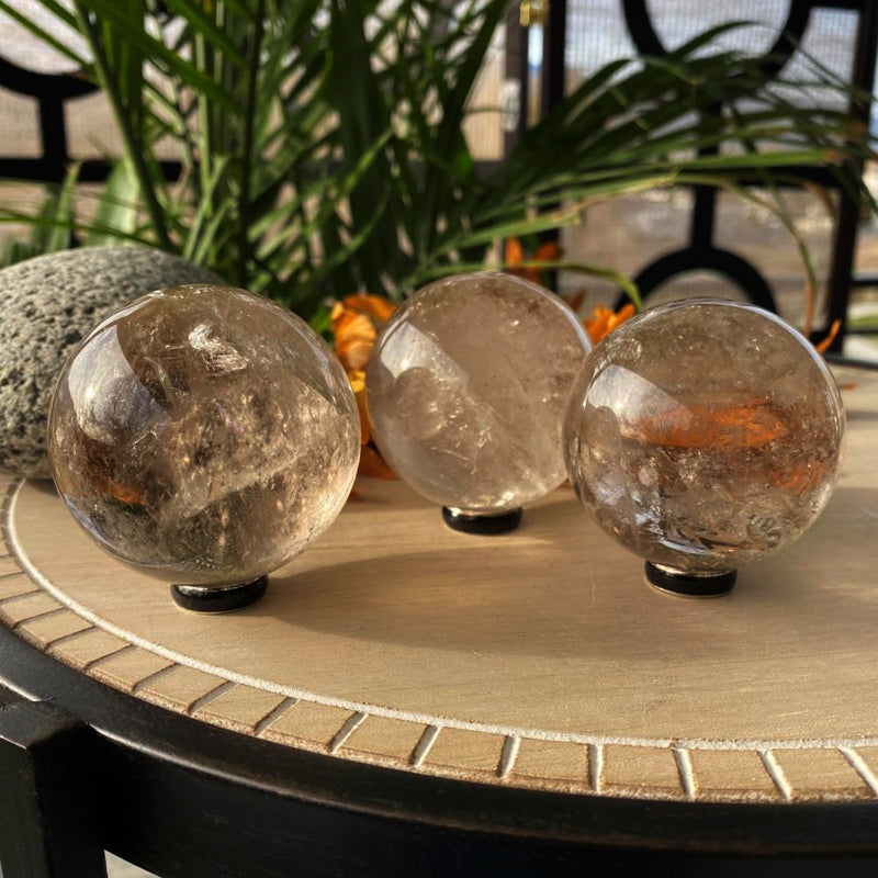 Crystal Mood Light (Smoky Quartz Sphere-Medium)