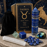♉ Taurus - 20 april - 20 maj - Zodiac Crystal Fusion Set med påse