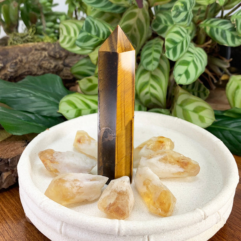 8-Piece Tiger's Eye + Citrine Set